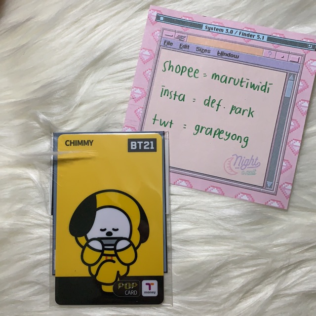 bt21 chimmy t-money