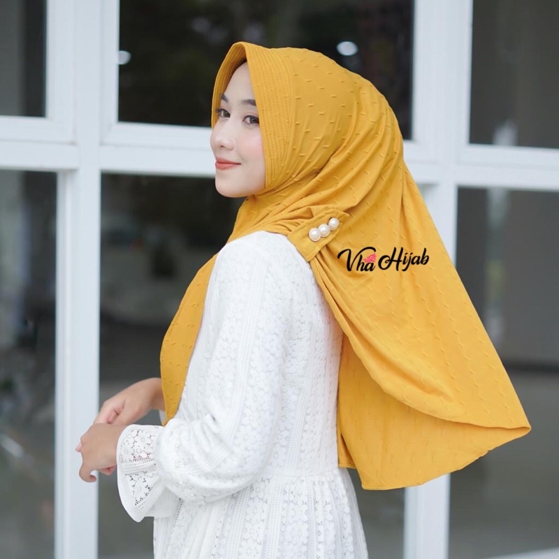 Hijab Instan JERSEY RUBBY KANCING