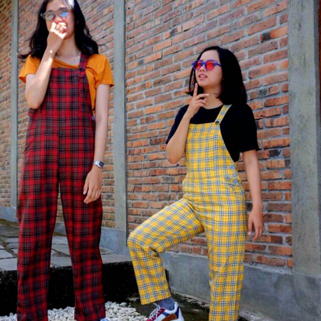 TARTAN OVERALL PANTS