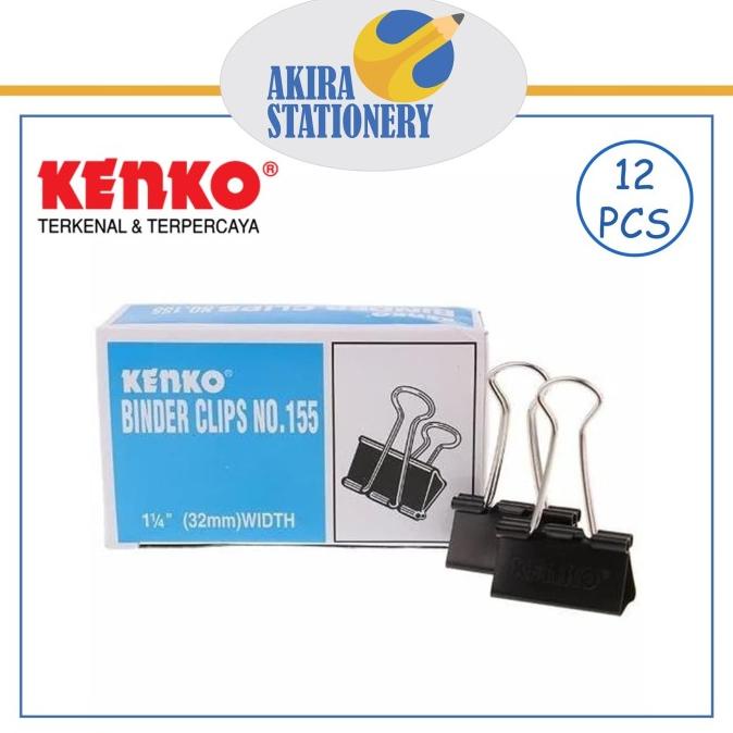

BINDER CLIP / PENJEPIT KERTAS / KLIP KENKO NO. 155 (12 PCS)