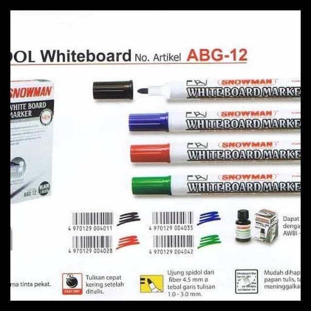 

Spidol snowman whiteboard ABG12 ecer