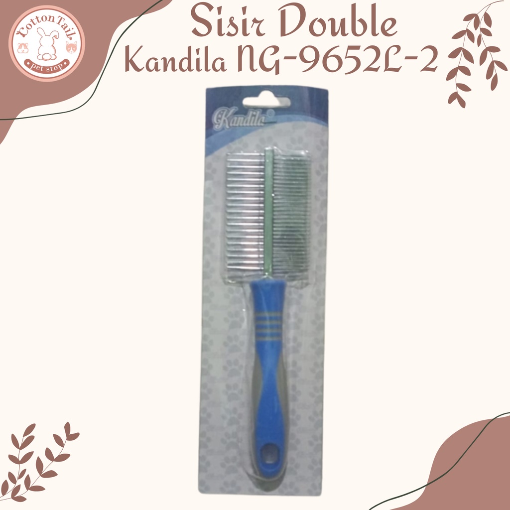 Sisir anjing &amp; kucing 2 sisi / Kandila sisir NG9652L-2