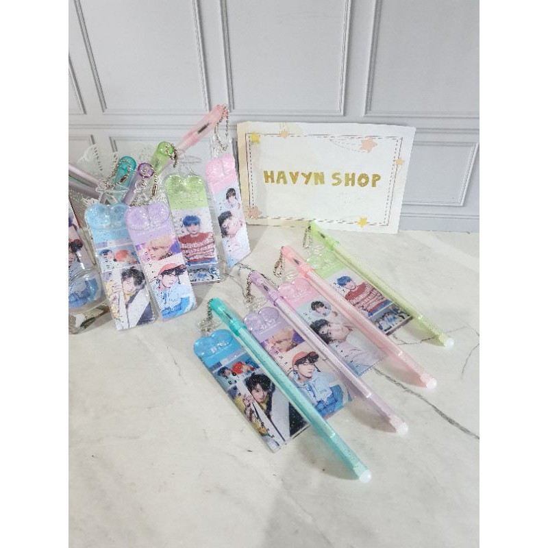 (12pc) pen bisa hapus/pen gel hapus/erasable pen/pen hapus lucu fancy-GANTUNG FOTO BTS