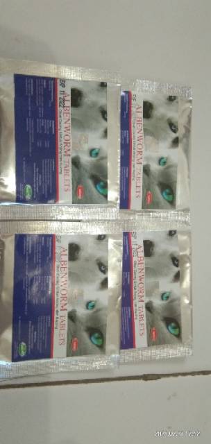 Albenworm Tablet Obat Cacing Kucing dan Anjing Raid All