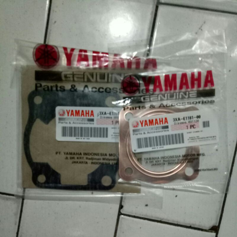 3XA E1351 3XAE1181 SET GASKET PAKING CILINDER BLOK PAKING HEAD PAK KOP F1ZR FIZR 3XA ORISINIL YAMAHA