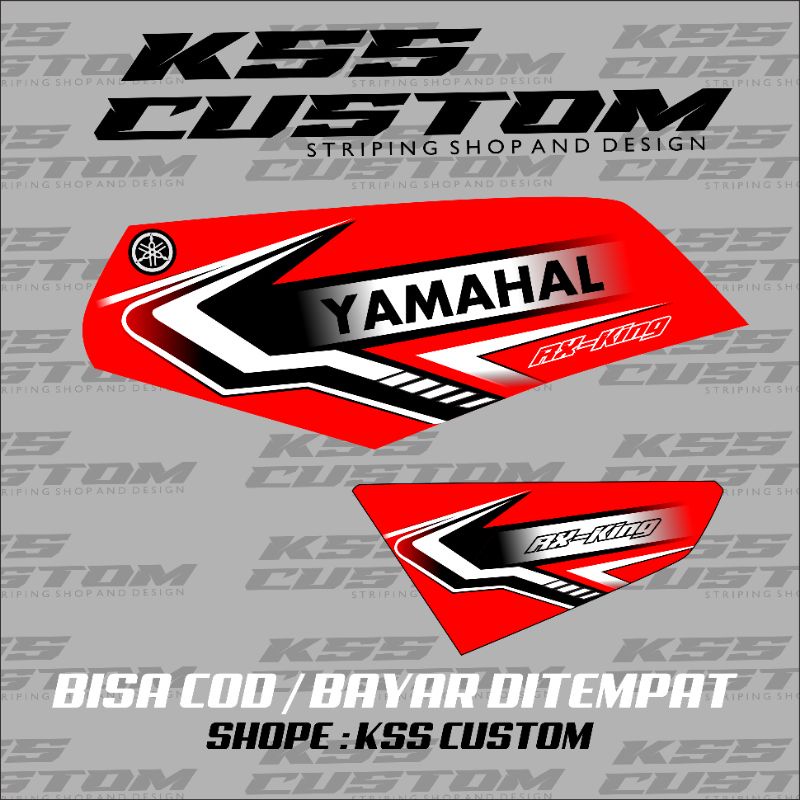 striping rx king body merah variasi terbaru - striping rx king merah