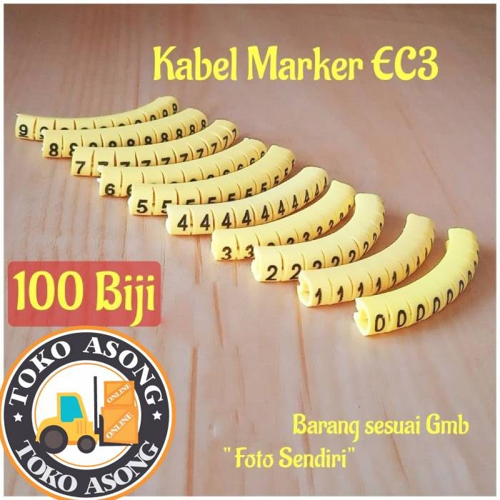 Kabel marker ec3 cable number angka 0 - 9 ec 3 100 kabel marker kabel