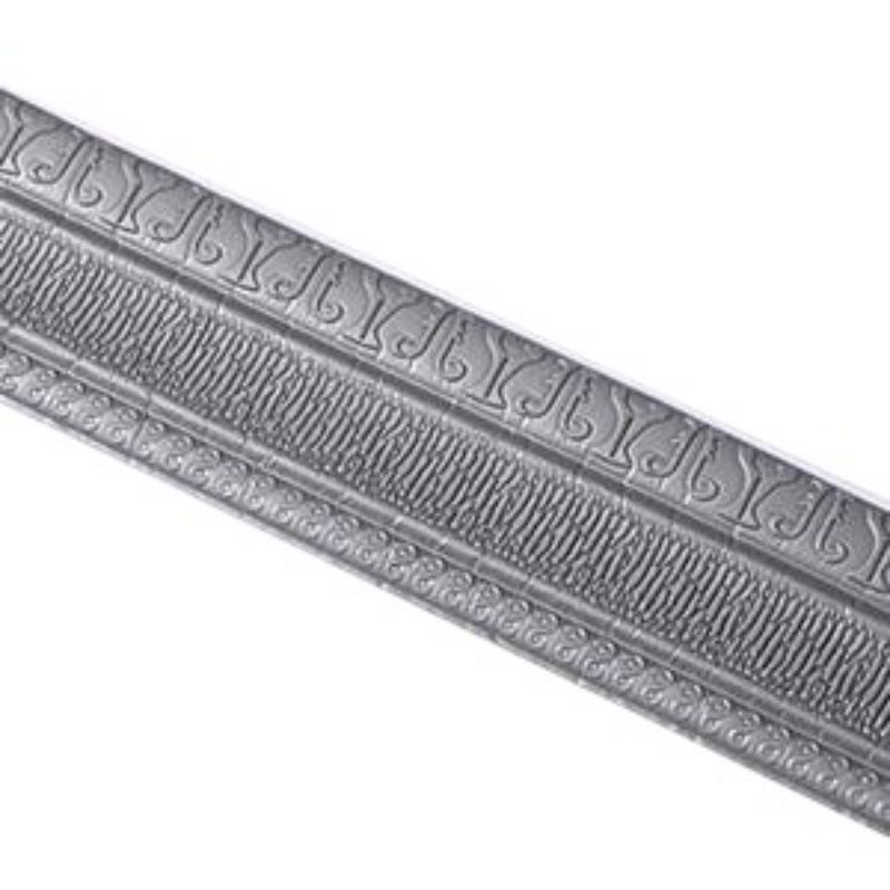 Wallpaper List 3D Foam Lis Profil Ukuran 230cm x 8cm-Silver Polos