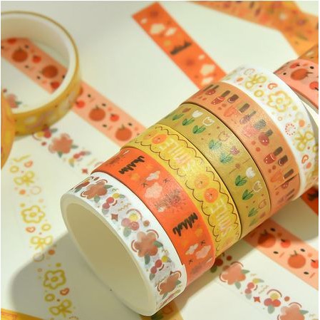 Japanese Washi Tape - Basic Pattern Series (5 roll)