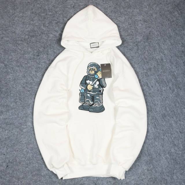 SWEATER HOODIE DISTRO PRIA GUCCI WHITE PREMIUM SNIPER