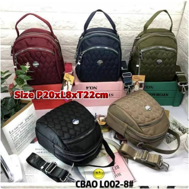 Tas chibao bordir 3in1 tas jinjing/tas selempang/tas ransel