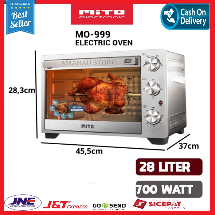 HOT ITEM - Mito MO-999 Oven Mito Listrik Mito Mo 999 TOP kapasitas 28L Low watt GARANSI RESMI MITO