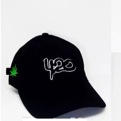 Topi distro pria/topi snapback bordir 4.20 Hitam terbaik