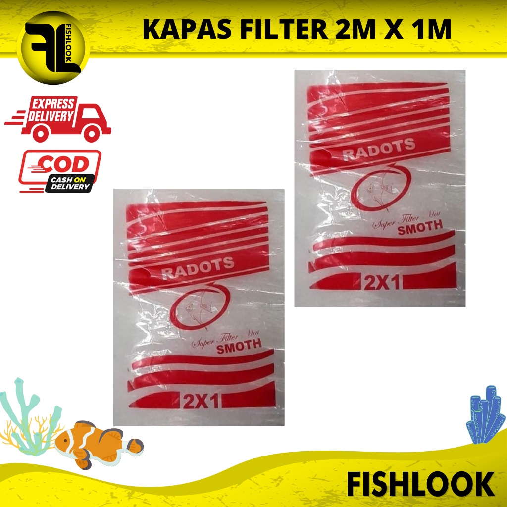 Kapas filter aquarium size XL busa putih kolam 2mx1m 2x1