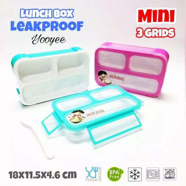 Kotak Makan Box Bekal Yooyee Anti Tumpah Bocor R26