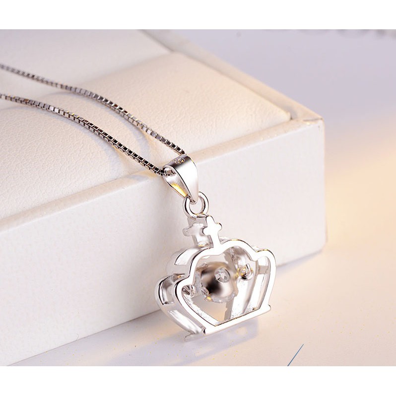 [ GRATIS ONGKIR ] Kalung Perak / S925 Sterling Silver Cewek Korea Mahkota Cocok Hadiah KS029