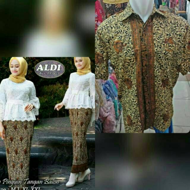 Set kebaya cauple aldi brukat terbaru