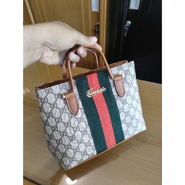 Tas Fashion Wanita Motif Jinjing 2 Ruangan Terlaris