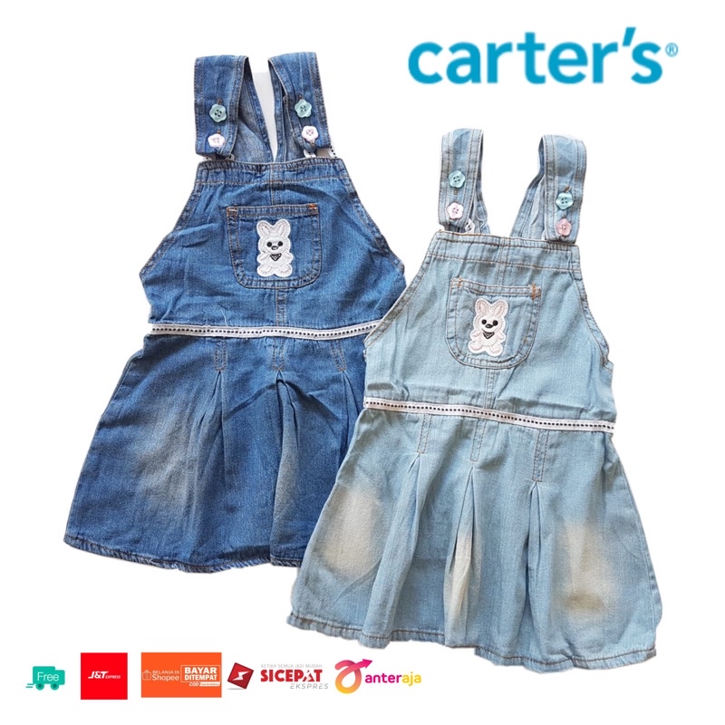 [NB-24BULAN] CARTERS OVERALL/CARTERS DRESS/BAJU BABY ANAK PEREMPUAN/OVERALL BAYI/OVERALL DENIM BABY/