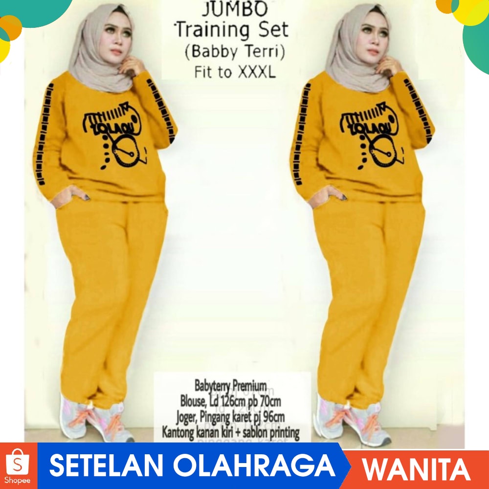 COD SETELAN JUMBO LD 100 130 FIT XXXXL SET OLGA SETCEL MUSLIM BAJU SENAM ROCELLA KAOS JOVANCA RO I i