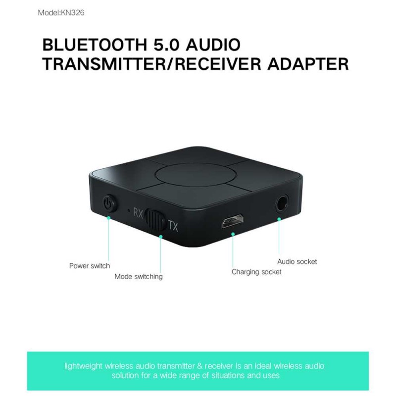 Audio Bluetooth 5.0 Transmitter Receiver 2 in 1 Universal RCA AUX K6