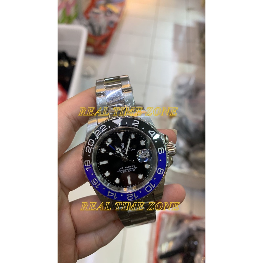 Best Seller Jam Tangan Rolex Gmt Master Ii Batman Semi Swiss Eta Clone Blue Balack Matic 42mm Garans
