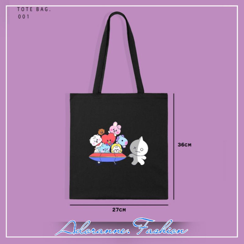 TOTE BAG BTS/TOTEBAG BT21 ARMY/TOTENAG CANVAS