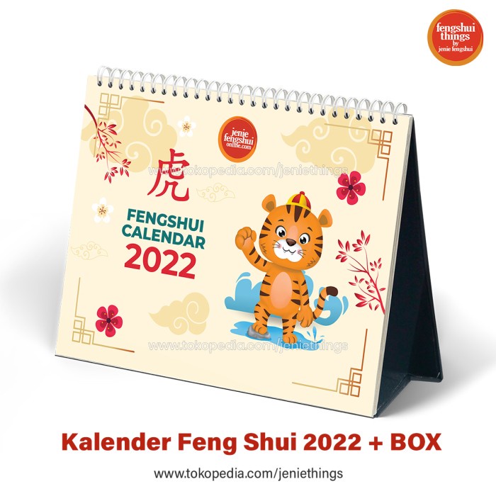 

READY Kalender Meja 2022 Fengshui Feng Shui Harian 2022 + BOX TERLARIS MURAH