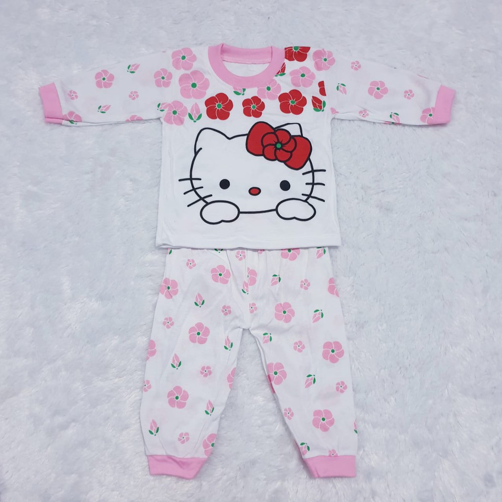 PIYAMA LENGAN PANJANG KARAKTER HELLO KITTY UNTUK ANAK / CYAND CLOTHING / PAKAIAN ANAK