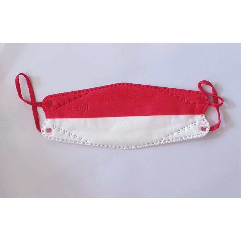 Masker Merah Putih Sensi Convex mask 4 ply original Sensi 100% -satuan