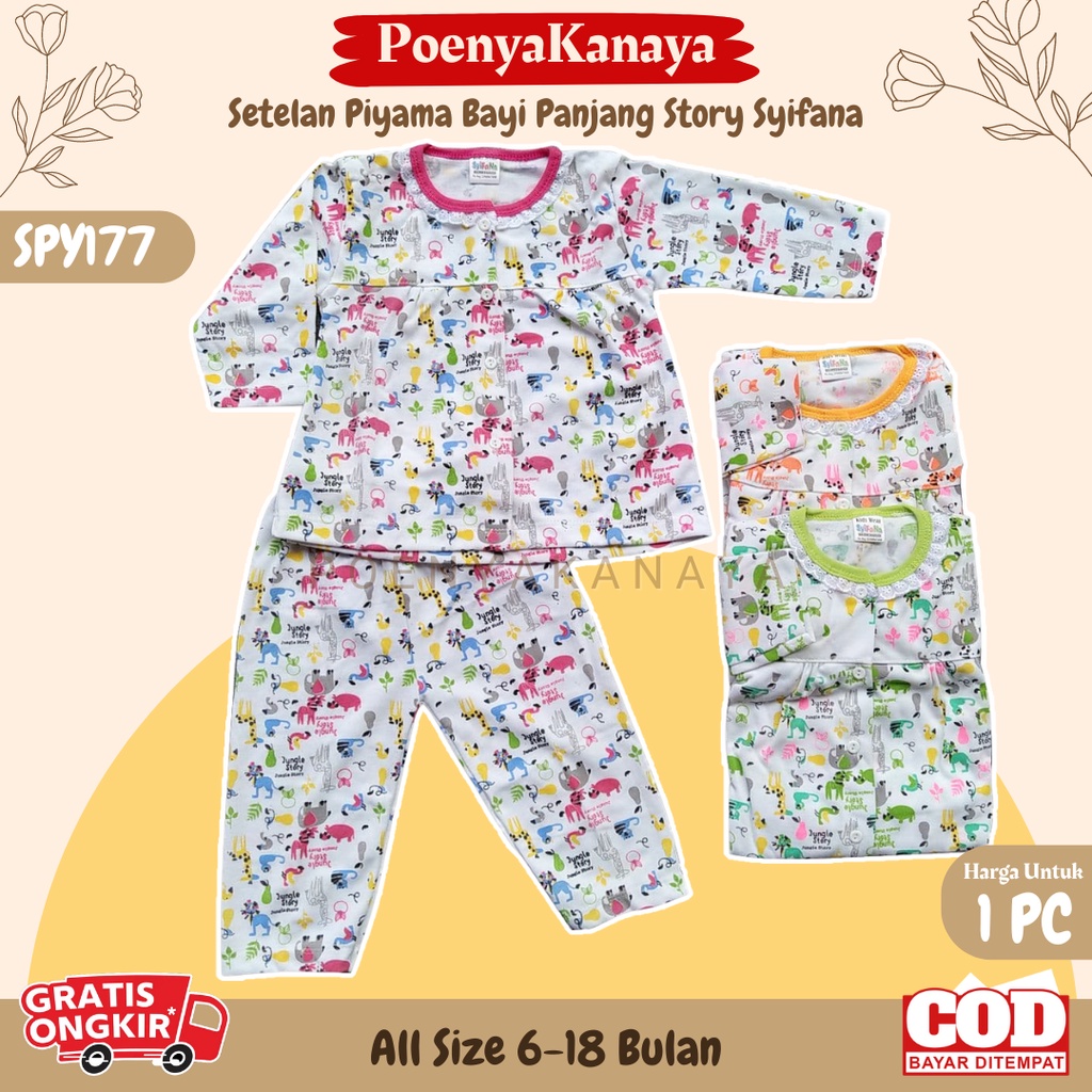 Setelan Baju Bayi Piyama Bayi Panjang Perempuan STORY Syifana 6-18 bln SPY177