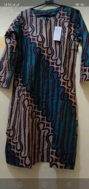 Batik Edo - Batik Tunik Monica Variasi Parang Warna Sgh 163 Seragam Pakaian Kerja Kantor