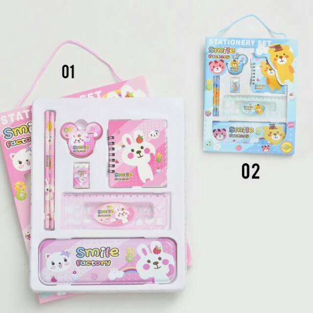 

Kotak pensil Smile Factory Stationary Set Isi 7in1 LKC1069