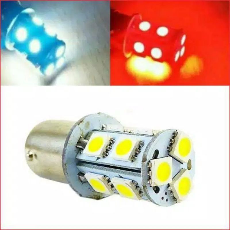 Lampu Dop Stop Belakang Blid 13 LED Putih Merah Biru Universal Fino Scoopy Jupiter MX Beat Lexi NMax