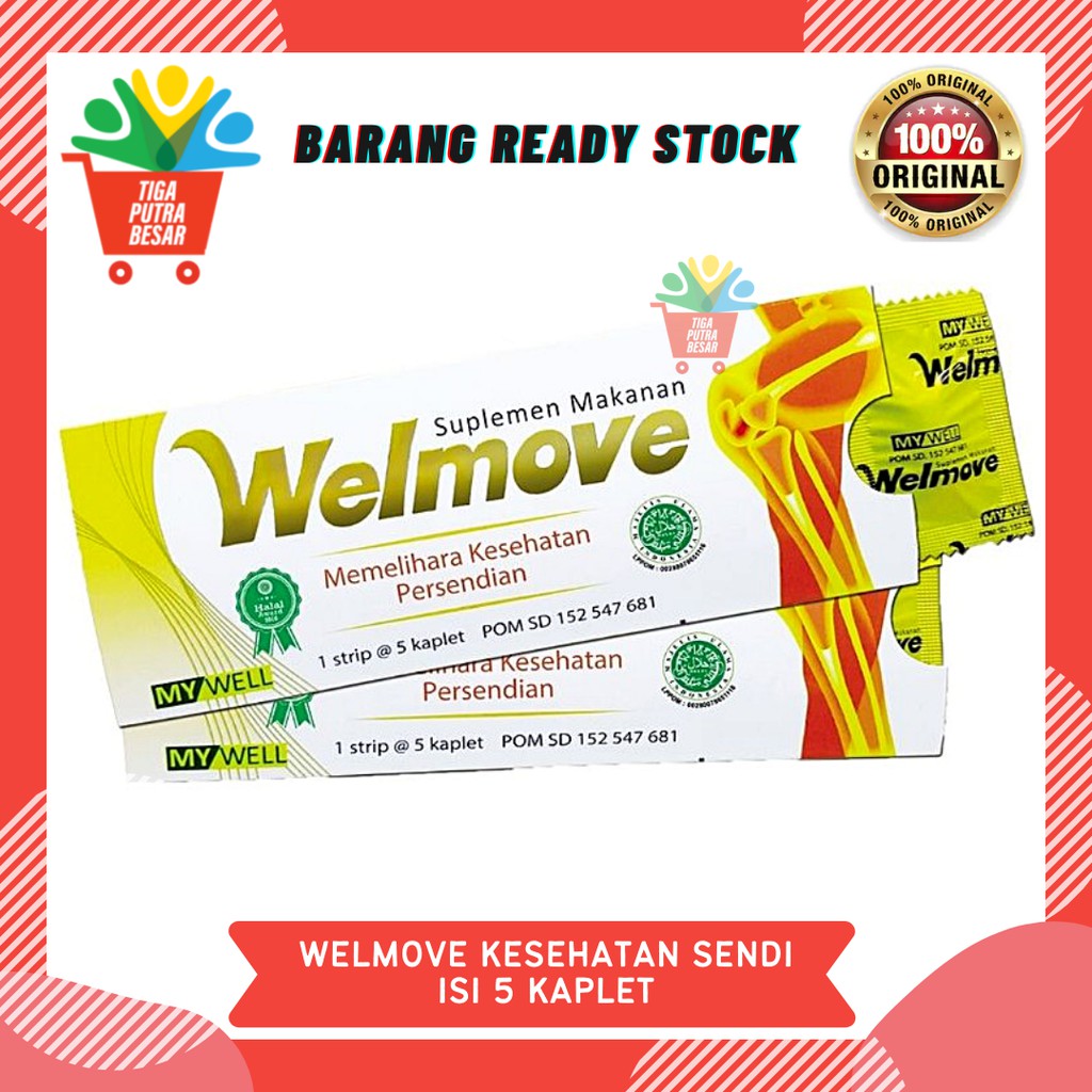 WELMOVE VITAMIN KESEHATAN PERSENDIAN / SENDI SEHAT / ISI 5 KAPLET