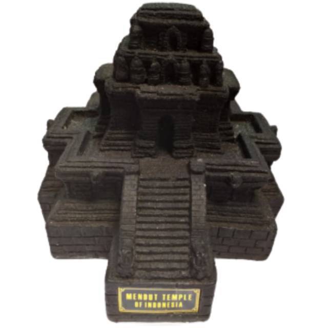 (BISA COD) PAJANGAN MINIATUR CANDI MENDUT INDONESIA UKURAN 19x19x15 cm BAHAN FIBERGLASS - DEKORASI