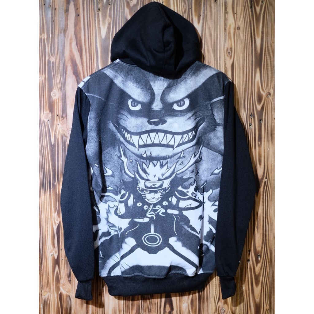 Jaket Naruto Kyubi Zipper Hoodie full print Terbaru Terlaris