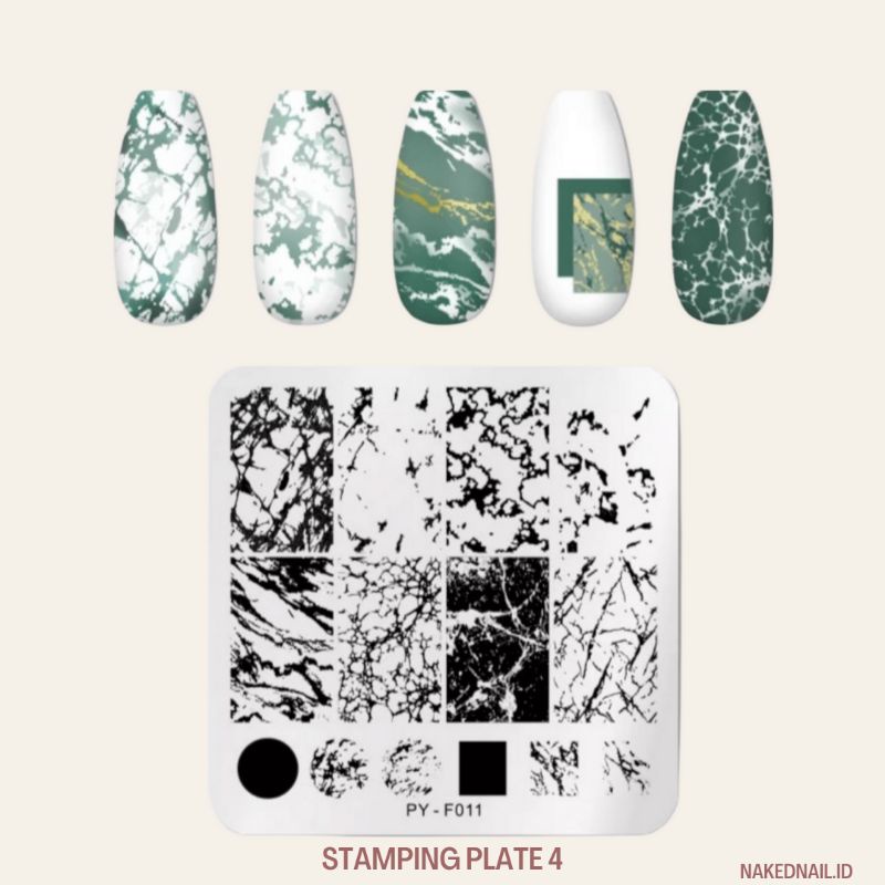 Nail stamp marble marmer plat stamping jelly / plat besi