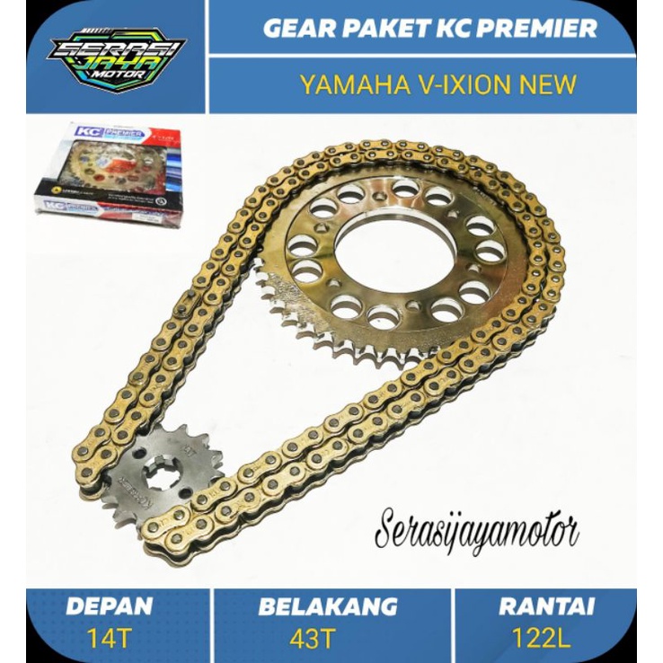 KCP GIR GEAR PAKET VIXION NEW/MX KING (428H-43T-14T-122L)