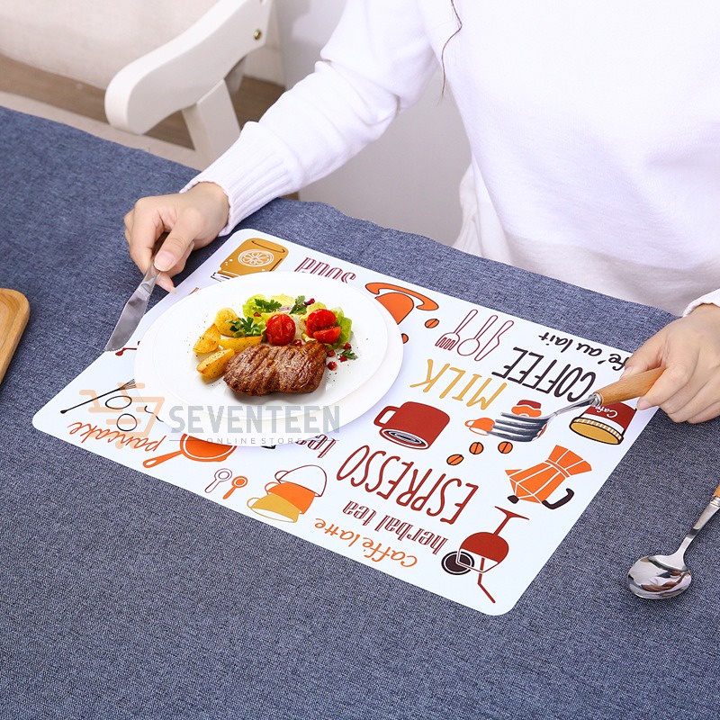 ALAS PIRING MEJA MAKAN ANTI SLIP PVC / ALAS GELAS DAPUR SERBAGUNA ALAS LEMARI MAKAN TABLE MAT