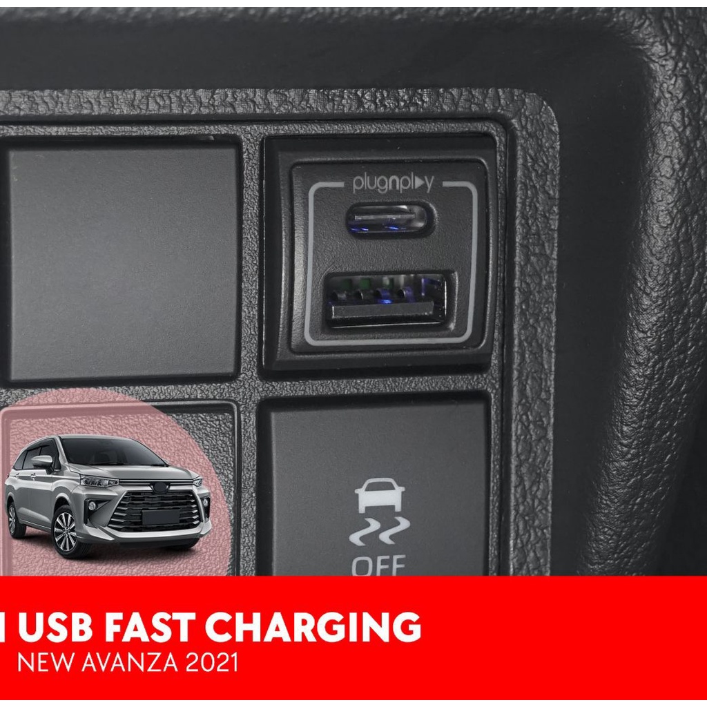 Usb Fast Charging Socket Avanza Veloz 2022 Up