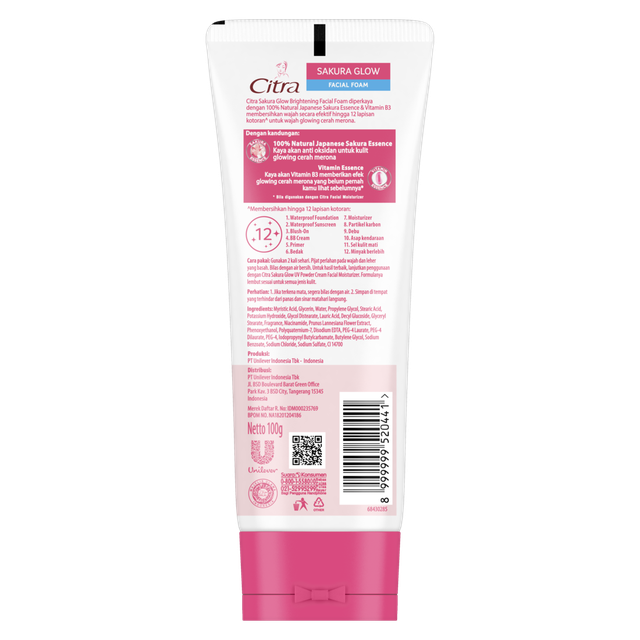 Citra Sakura Glow Facial Foam 100 gr