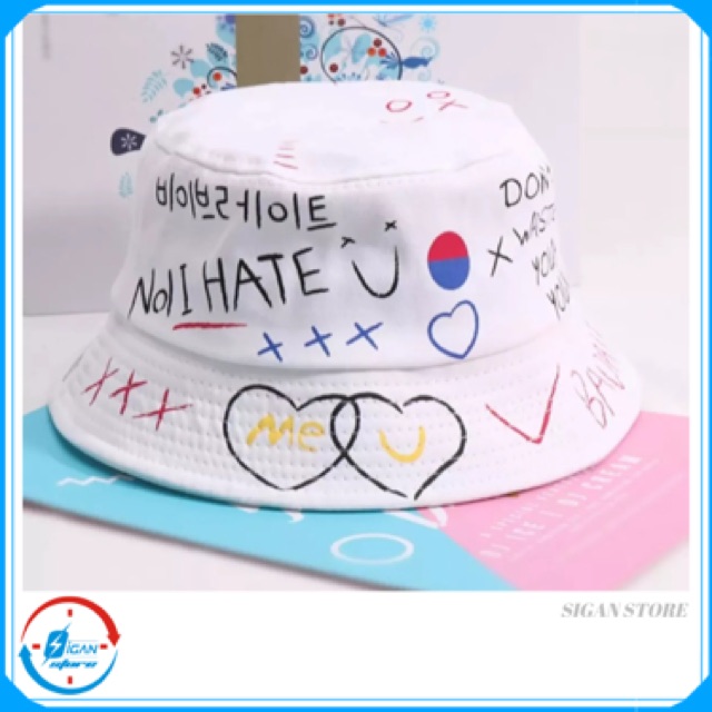 Topi bucket sablon premium bolak balik mantap kualitas impor fisherman pantai badass