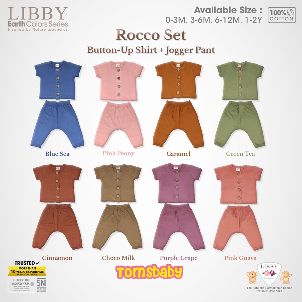 [0-2Thn] LIBBY (1stel) ROCCO SET + Celana Jogger Baju Bayi