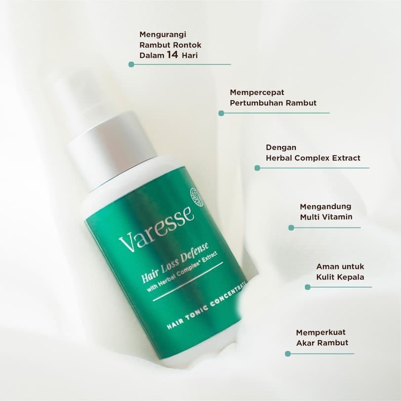 Varesse 60ml Hair Tonic Concentrate Hair Loss Defense | SOLUSI TERBAIK untuk RAMBUT RONTOK