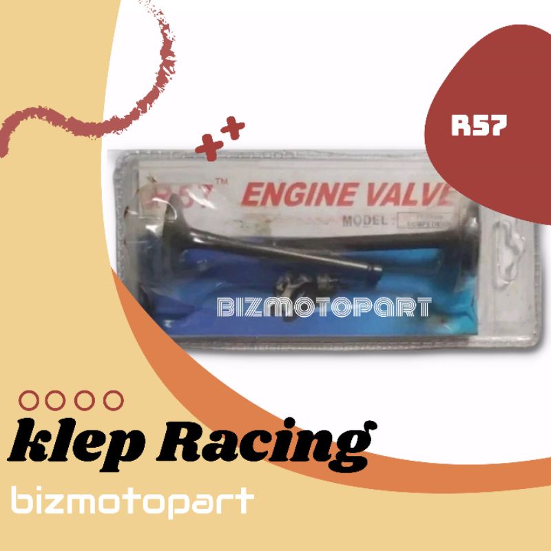KLEP RACING MIO 28/24 BATANG 5 MM