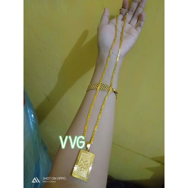 kalung nako papan panjang65 cm dan dinar sepuhan