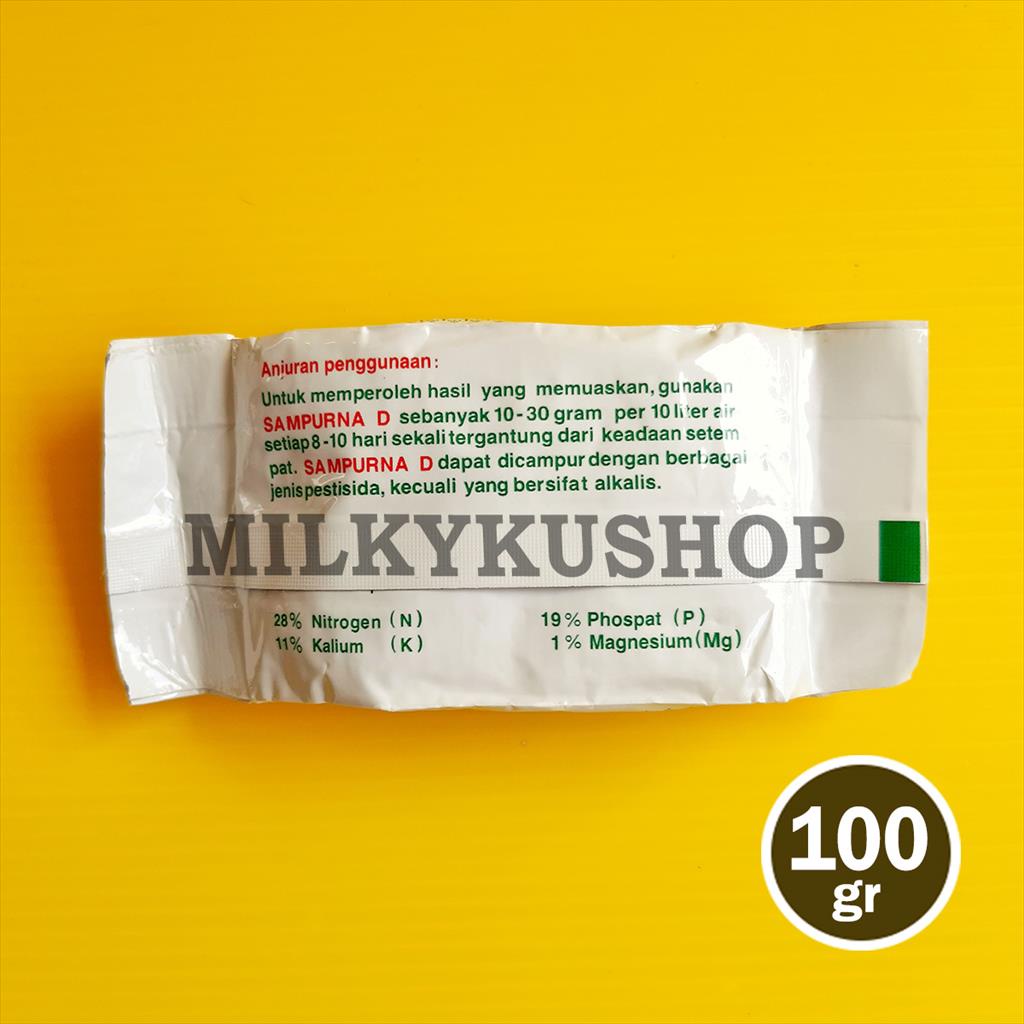 PUPUK SAMPURNA D 100 GRAM SEMPURNA KEMASAN PABRIK