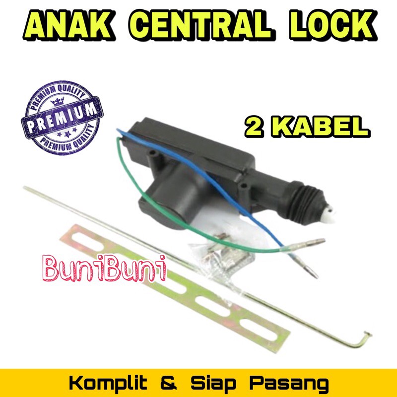 Anak Central Lock / Pistol Sentral Lock Mobil Dengan 2 &amp; 5 Kabel Universal