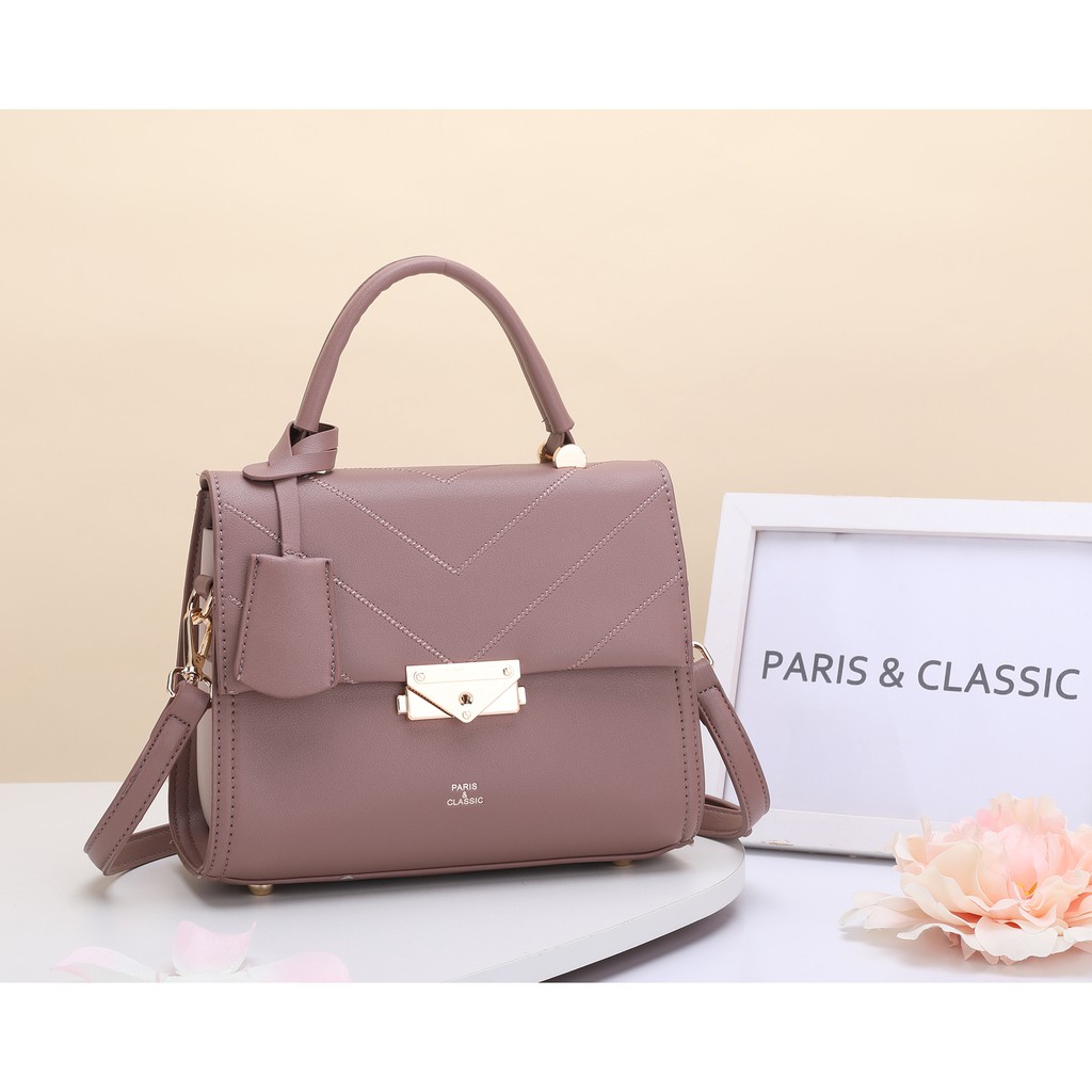 Paris Classic Tas Wanita Import Branded Original Terbaru Handbag Selempang Wanita Top Handle Bag Tas Fashion Wanita Import [PC 20352]